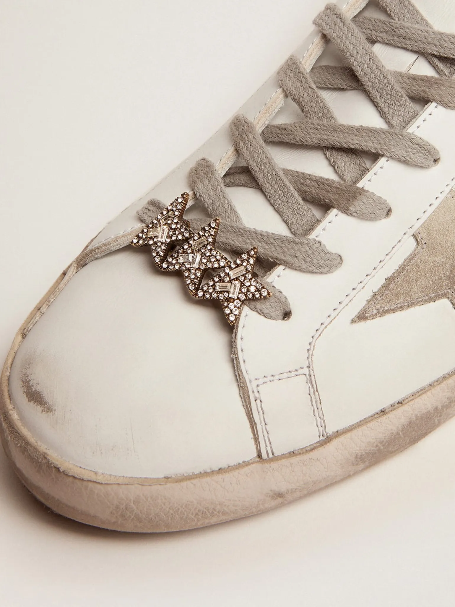 Online Acessório para cadarço com três estrelas cor ouro velho com cristais MULHER Jewels|Joias