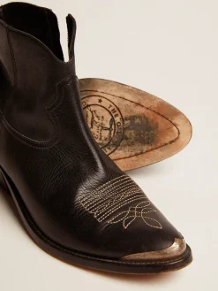 New Ankle boot Feminina de couro com decoração western MULHER Botas