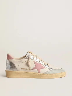 Clearance Ball Star com estrela de suede rosa e inserções de couro metálico MULHER Ball Star