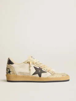 Cheap Ball Star de tela branca com estrela e talão de couro vintage azul Ball Star
