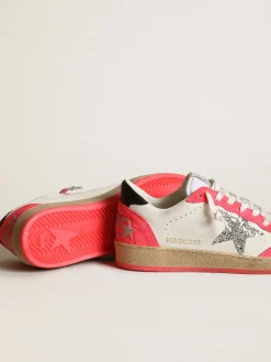 Cheap Ball Star feminino de napa branca com estrela de glitter MULHER Ball Star
