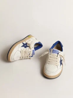 Best Ball Star Junior com estrela e talão de couro metálico azul Meninas pequenas (1-3 anos)|Meninos pequenos (1-3 anos)