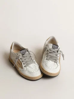 Shop Ball Star Junior com estrela e talão de couro metálico dourado Meninas pequenas (1-3 anos)|Meninos pequenos (1-3 anos)