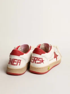 Fashion Ball Star Junior de napa com estrela e talão de couro vermelho Meninas pequenas (1-3 anos)|Meninos pequenos (1-3 anos)