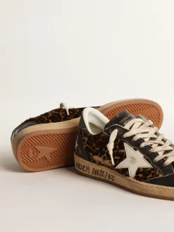Outlet Ball Star LTD de couro cavalinho com estrela de nubuk e talão preto MULHER Ball Star