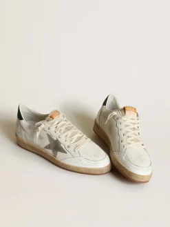 Online Ball Star masculino de napa branca com estrela de suede havana-rosado Ball Star