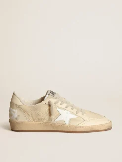 Hot Ball Star masculino de náilon branco com estrela e talão brancos Ball Star