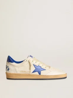 New Ball Star Wishes Feminino de napa branca com estrela e talão azul MULHER Ball Star