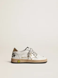 Sale Ball Star Young com estrela e talão de couro metálico dourado Meninas (4-10 anos)