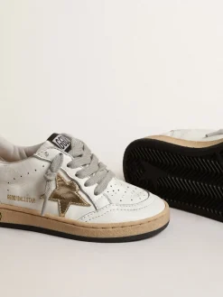 Sale Ball Star Young com estrela e talão de couro metálico dourado Meninas (4-10 anos)