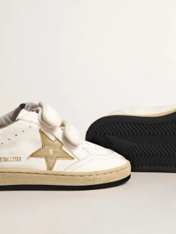 Best Ball Star Young com estrela e talão de couro metálico dourado Meninas (4-10 anos)|Meninos (4-10 anos)