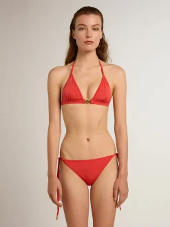 Hot Biquíni vermelho coral MULHER Beachwear
