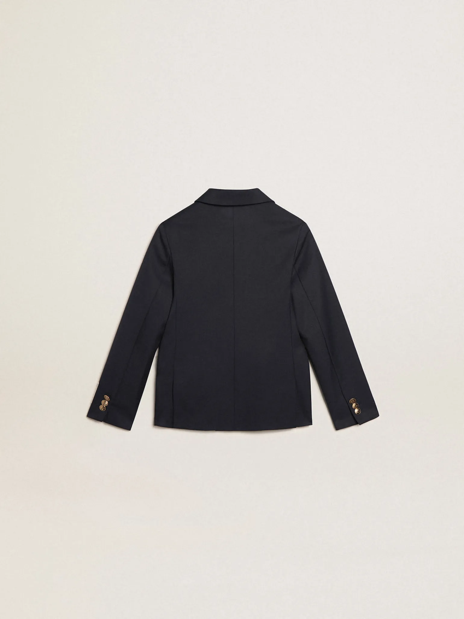 Flash Sale Blazer de abotoamento duplo infantil masculino azul-escuro com botões Roupas de cima (4-12 years)|Roupas de cima (4-12 years)