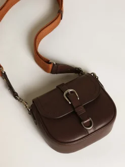 Fashion Bolsa Francis feminina pequena de couro marrom escuro MULHER Bolsas tiracolo