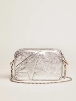 Discount Bolsa Mini Star feminina de couro metálico prateado com estrela tom sobre tom MULHER Minibolsas|Bolsas tiracolo