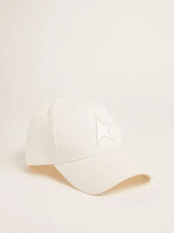 Outlet Boné de beisebol branco com estrela MULHER Chapéus e bonés|Beachwear