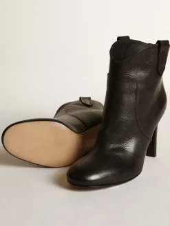 Outlet Bota Kelsey de couro preto MULHER Botas