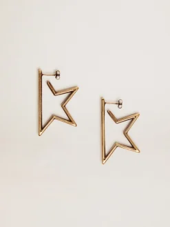Cheap Brincos pendentes Star femininos na cor ouro velho MULHER Joias