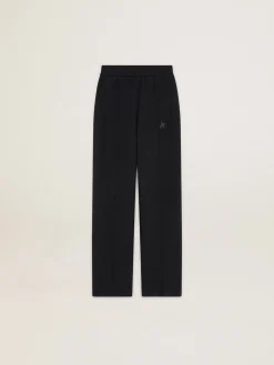 Store Calça de jogging feminina preta com estrela na frente MULHER Jeans e calças