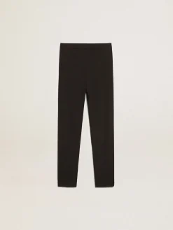 Store Calça de legging infantil feminina preta com estrelas brancas nas laterais Bottoms (4-12 years)|Bottoms (4-12 years)