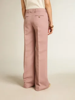 Online Calça de tecido rosa de alfaiataria MULHER Jeans e calças