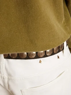 Flash Sale Calça jeans branca com efeito stonewashed Jeans e calças
