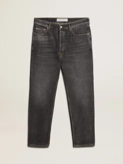 Shop Calça jeans preta masculina com bolso impresso Jeans e calças