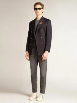 Shop Calça jeans preta masculina com bolso impresso Jeans e calças