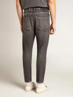 Shop Calça jeans preta masculina com bolso impresso Jeans e calças