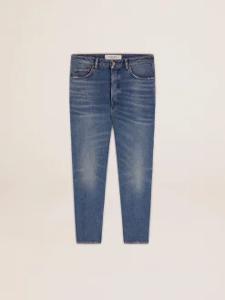 Best Sale Calça jeans slim masculina com lavagem média Jeans e calças