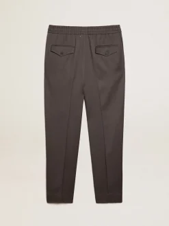 New Calça jogger de lã cinza ferro Jeans e calças