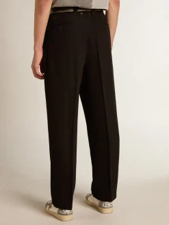 Clearance Calça preta misto lã e viscose Jeans e calças