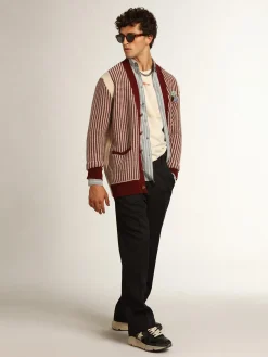 Outlet Camisa masculina listrada de viscose Camisas