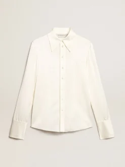 New Camisa modelagem slim cor de pergaminho MULHER Camisas