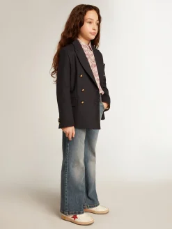 Discount Camisa polo de viscose rosa pálido com estampa floral Roupas de cima (4-12 years)