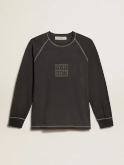 Sale Camiseta antracite com escrita branca na frente Camisetas