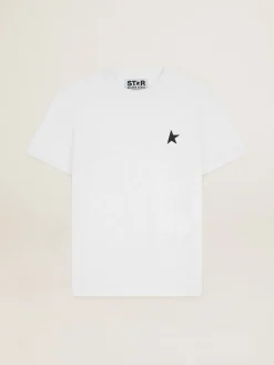 Sale Camiseta branca Coleção Star com estrela preta na frente Camisetas