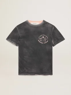Cheap Camiseta feminina cinza com estampa na frente MULHER Camisetas
