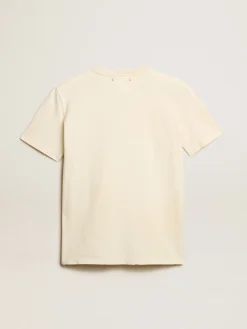 Discount Camiseta feminina de algodão branco usado com escrita bordada MULHER Camisetas