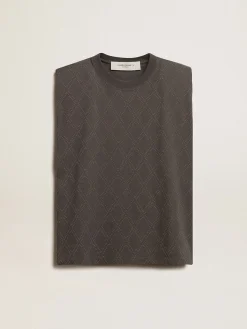 Discount Camiseta sem manga na cor antracite MULHER Camisetas