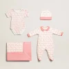 Discount Conjunto de presente de bebê branco com acabamento e estrela rosa Recem-Nascidos