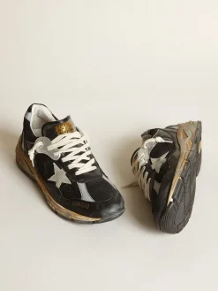 Flash Sale Dad-Star masculino de tela e napa pretas com estrela cor gelo Dad-Star