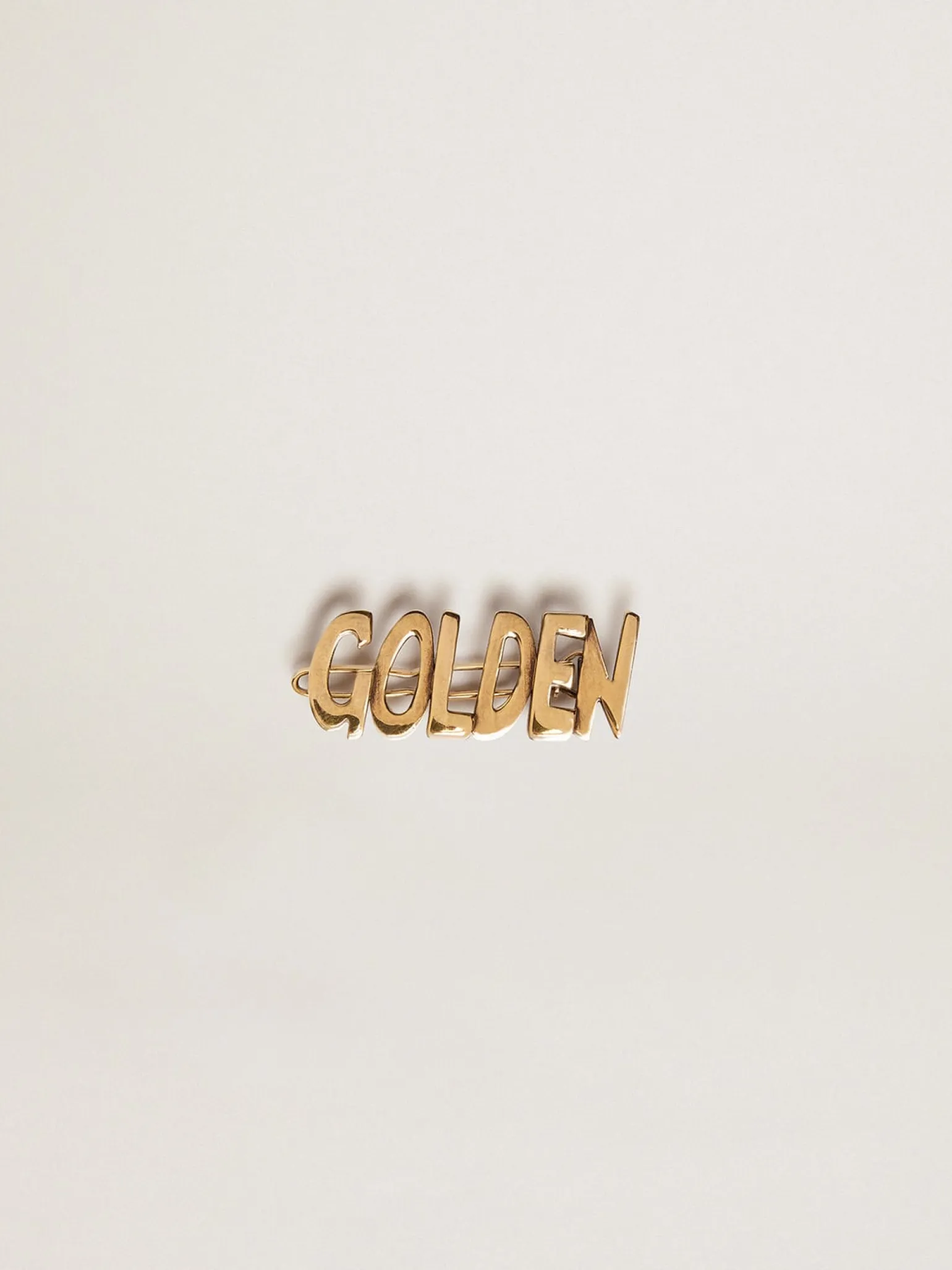 Outlet Fecho de cadarço masculino com grampo ouro velho e escrita Golden Jewels