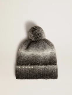 Cheap Gorro de lã com pompom branco e preto MULHER Chapéus e bonés|Chapéus e bonés