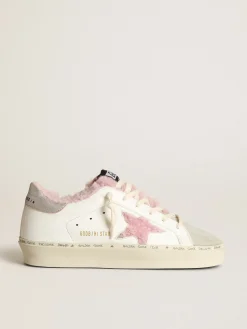 Outlet Hi Star de napa branca com estrela e forro de shearling rosa MULHER Hi Star