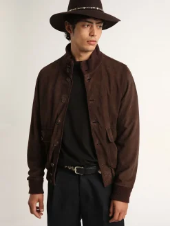 Best Sale Jaqueta Valstar Coleção Golden de suede marrom escuro Casacos e blusões