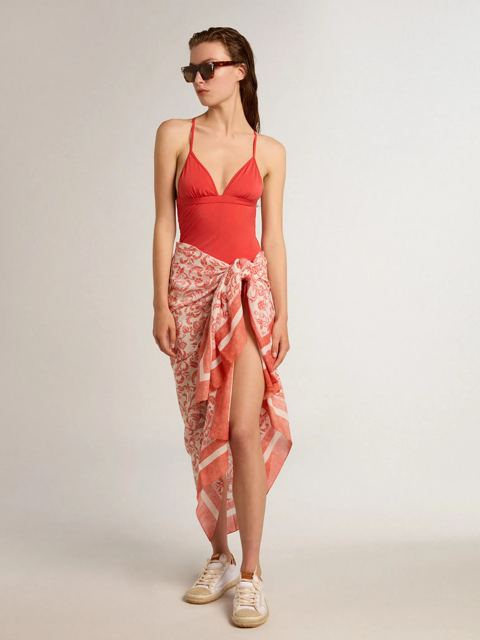 Flash Sale Maiô vermelho coral MULHER Beachwear