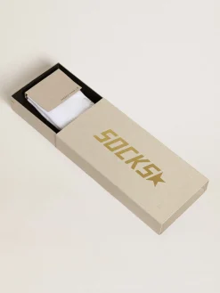 Flash Sale Meias brancas com estrela de cristal na parte de trás MULHER Meias|Meias
