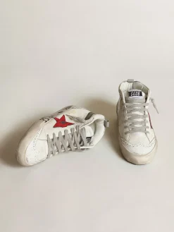 Outlet Mid Star com estrela de couro metálico rosa e lista preta MULHER Mid Star