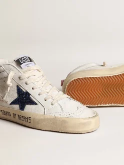 Outlet Mid Star com estrela de glitter azul e talão de suede rosa MULHER Mid Star